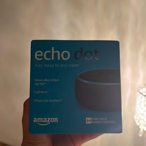 Black Alexa echo dot speaker